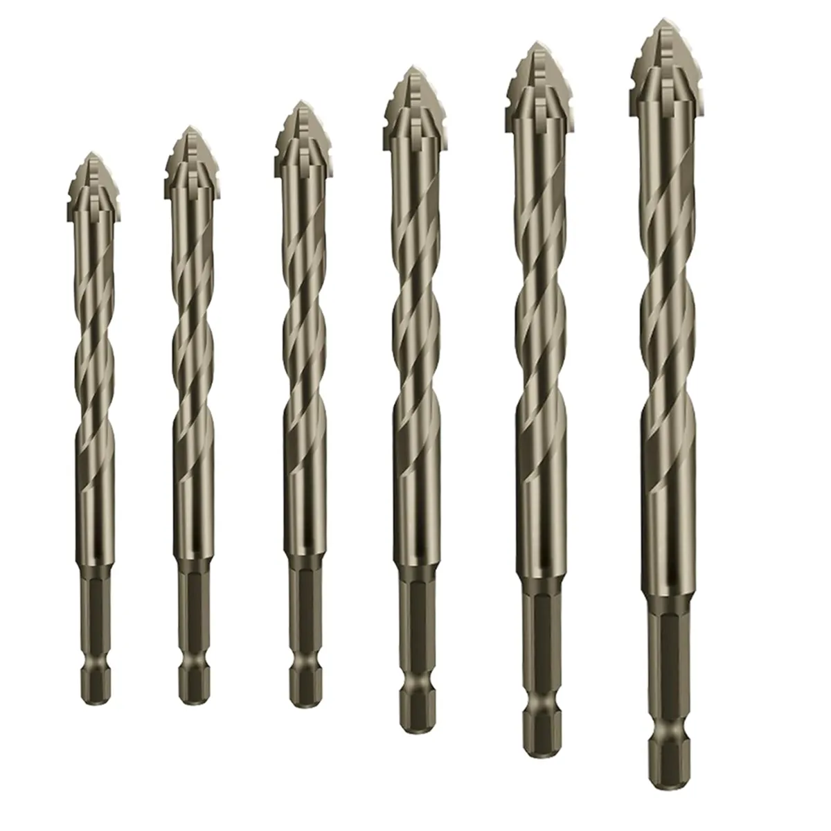 Four-Flute Sawtooth Eccentric Drill Bit,Multifunction Bit Set