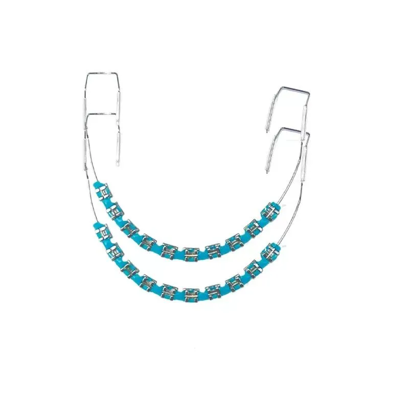Temporary Tooth Decoration with Metal Wires Metal Bracket and Orthodontic