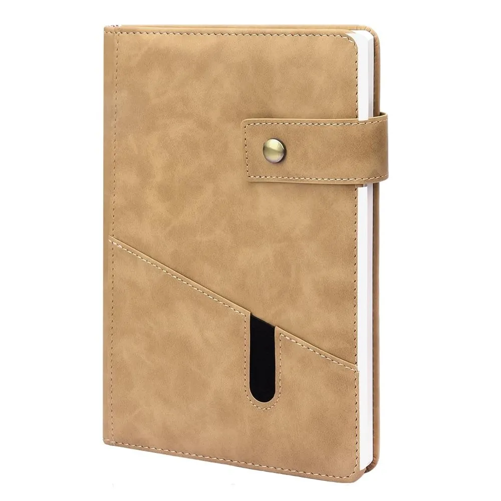Stationery A5 Lined Leather Journal Diary/Notebook 21cm - Beige