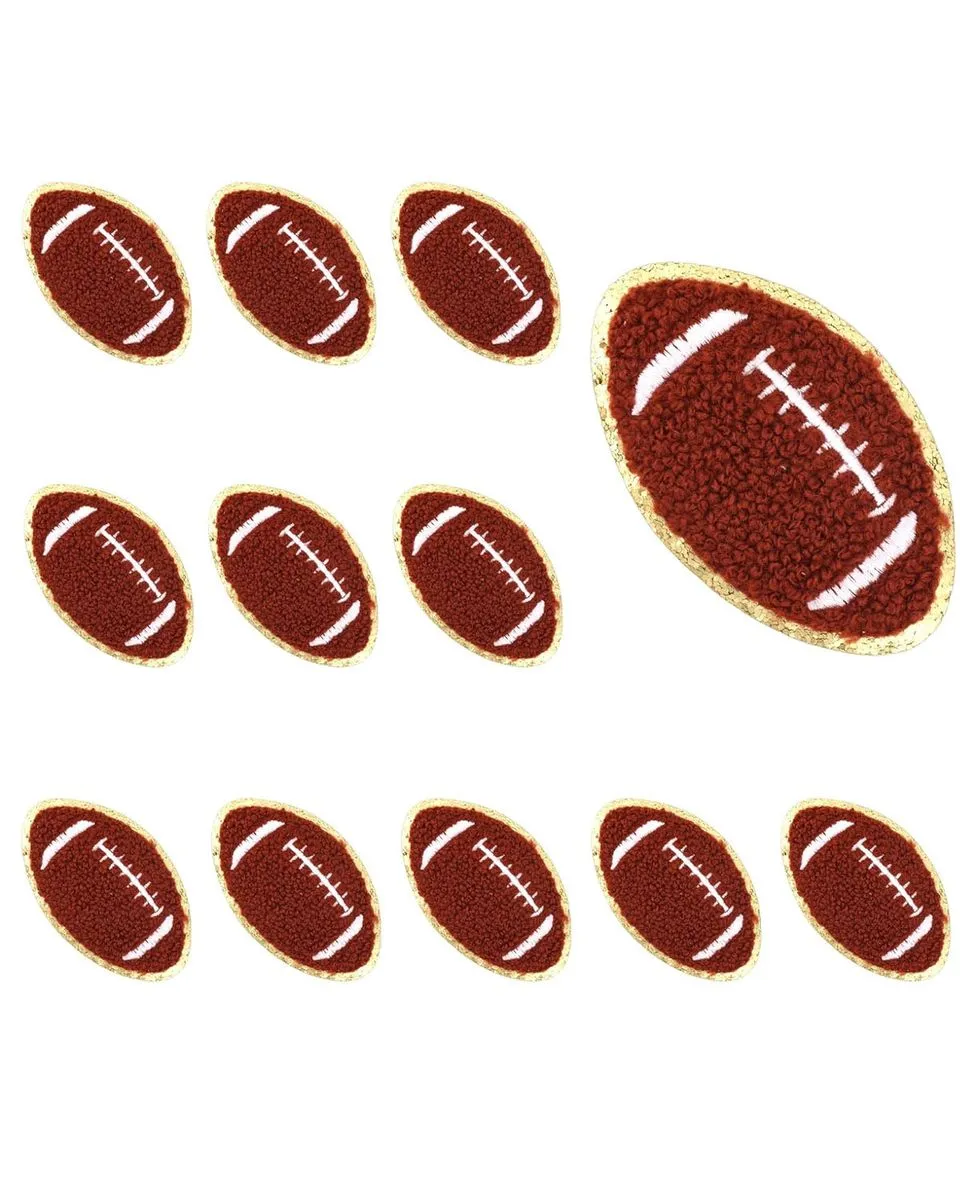 12Pcs Football Patches Rugby Embroidered Iron on and Sew on Patches