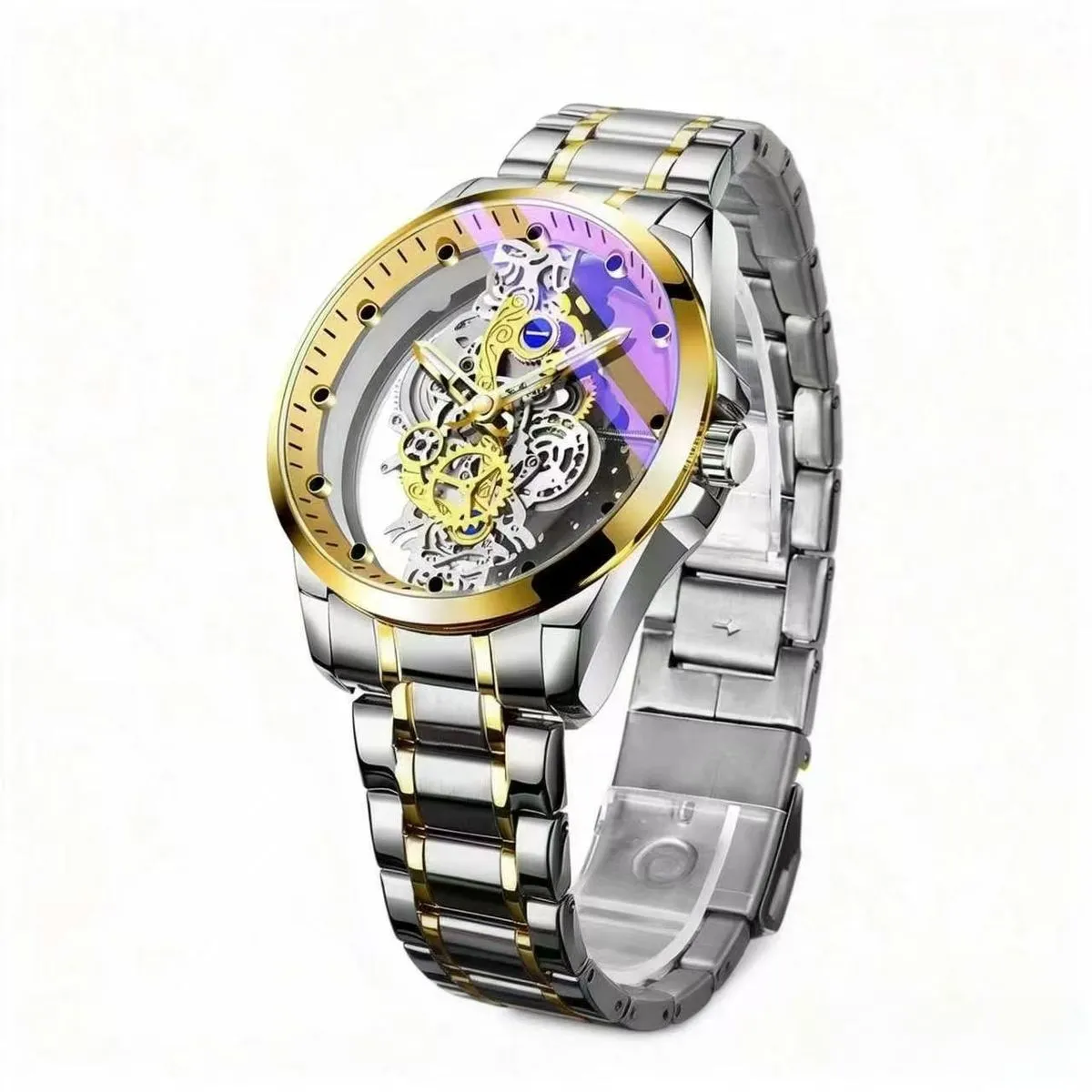 Cross-Border Double-Sided Transparent Hollow Automatic Watch Men's Watch