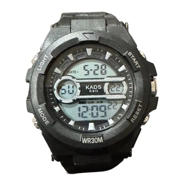 Classical Design Multifunctional Digital Watch - Black