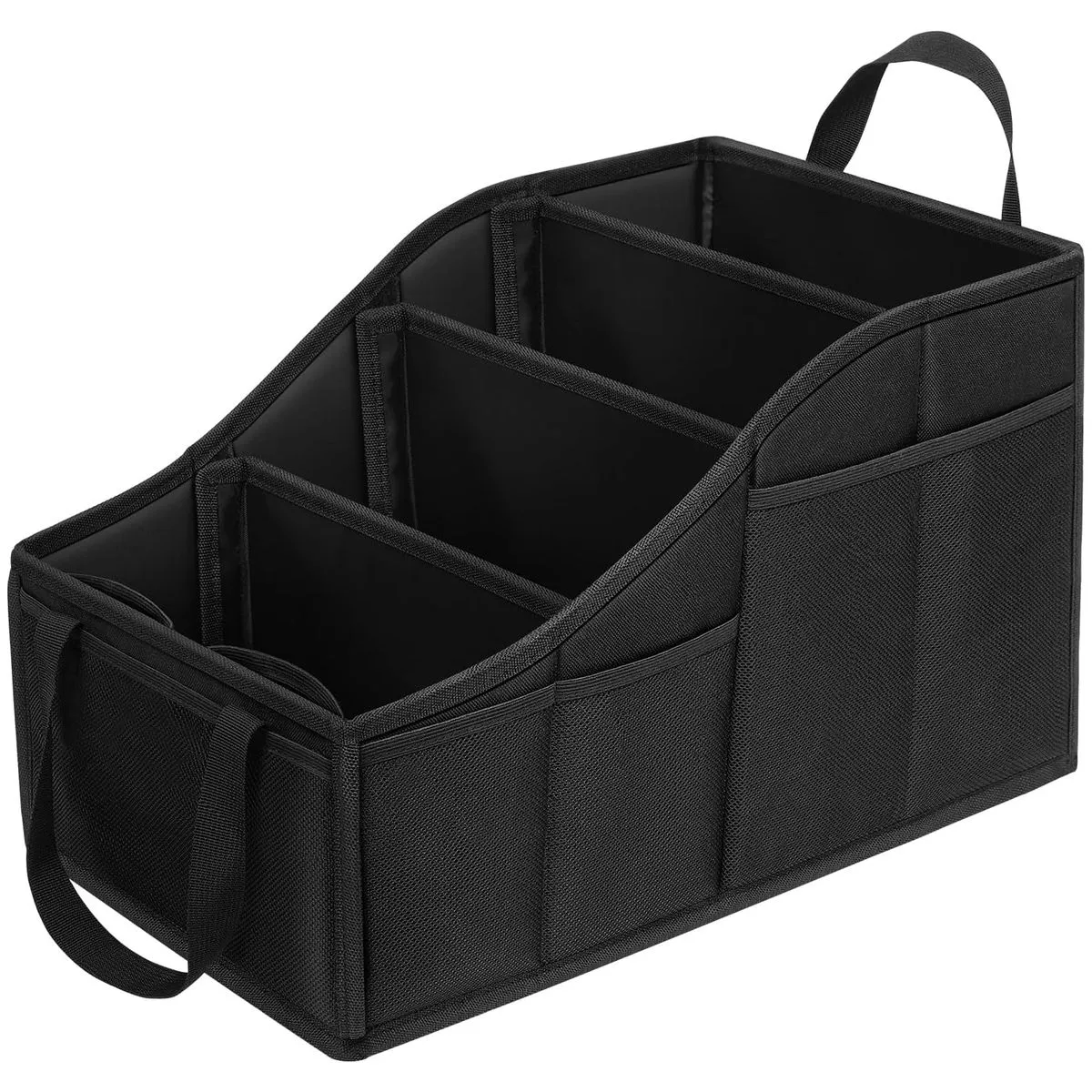 Car Seat Organizer for Backseat with Cup Holders and Mesh Pockets - Black