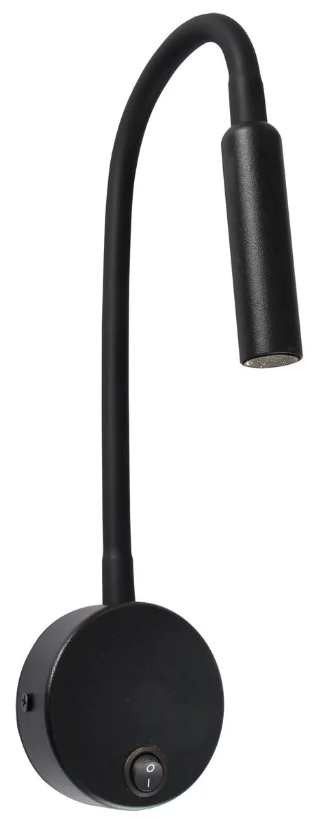 Bright Star Lighting LED Reading Light with Flexible Arm - 3 Watt - Black