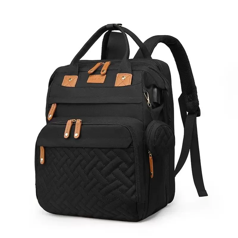 Baby Diaper Bags with Changing Station, Waterproof Diaper Bag Backpack - Black