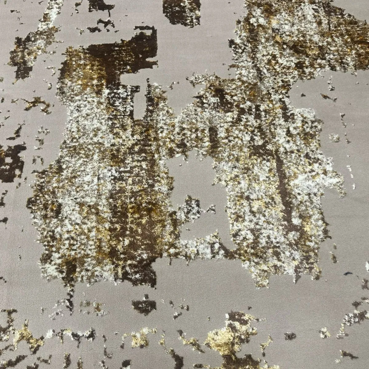 Artistic Modern Beige Gold Shimerring Yarn Turkish Soft Carpet/ 350 x 250cm