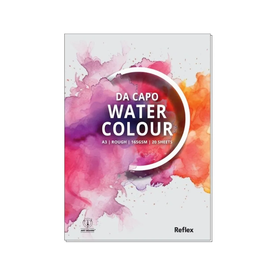 Reflex Da Capo Pad A3 - 20 Sheets with 165gsm White Watercolour Paper