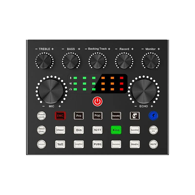 Lndependent Sound Card With Colored Light Effects