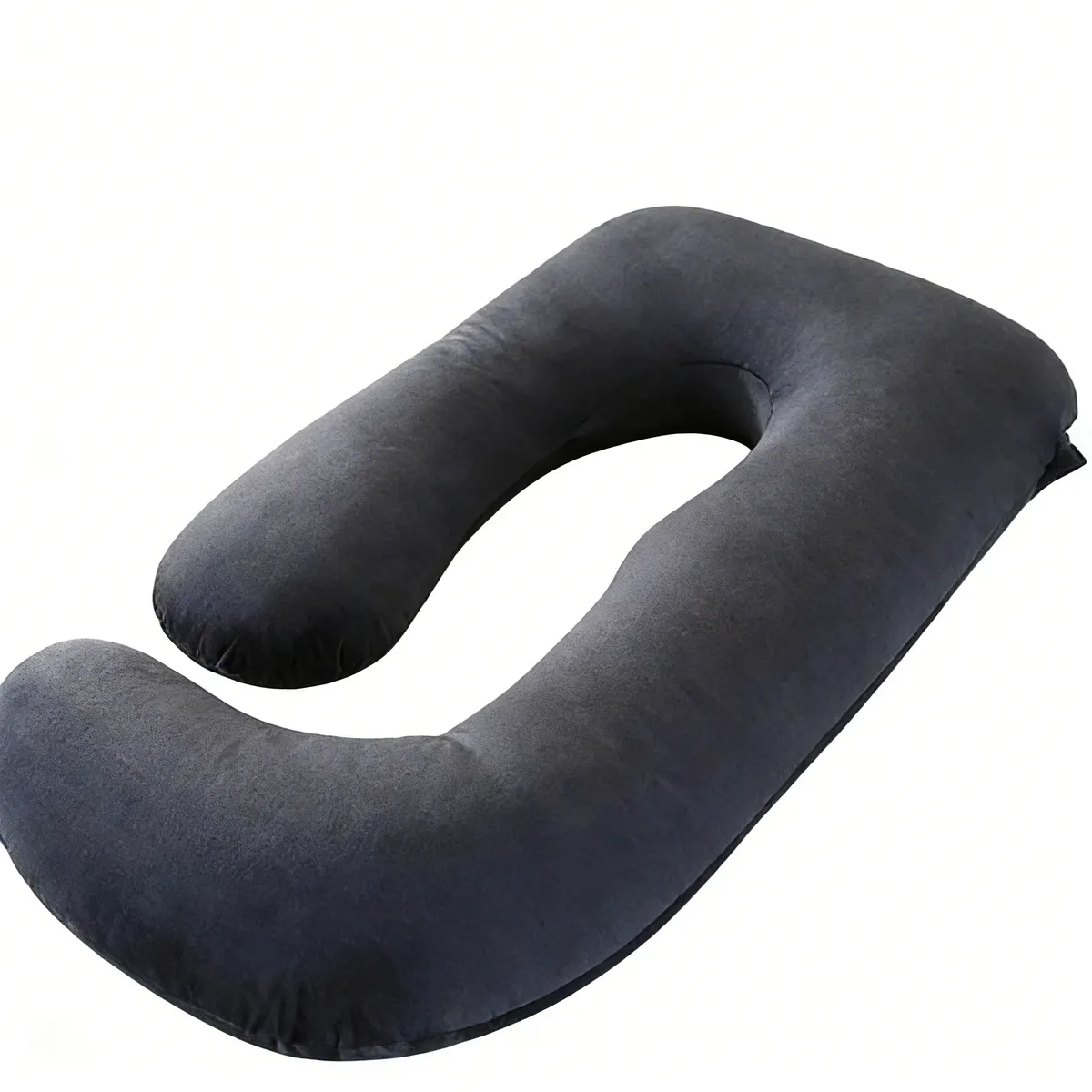 U Shaped Pregnancy Pillow Removable Cover Back Legs Belly Hips Support - Black
