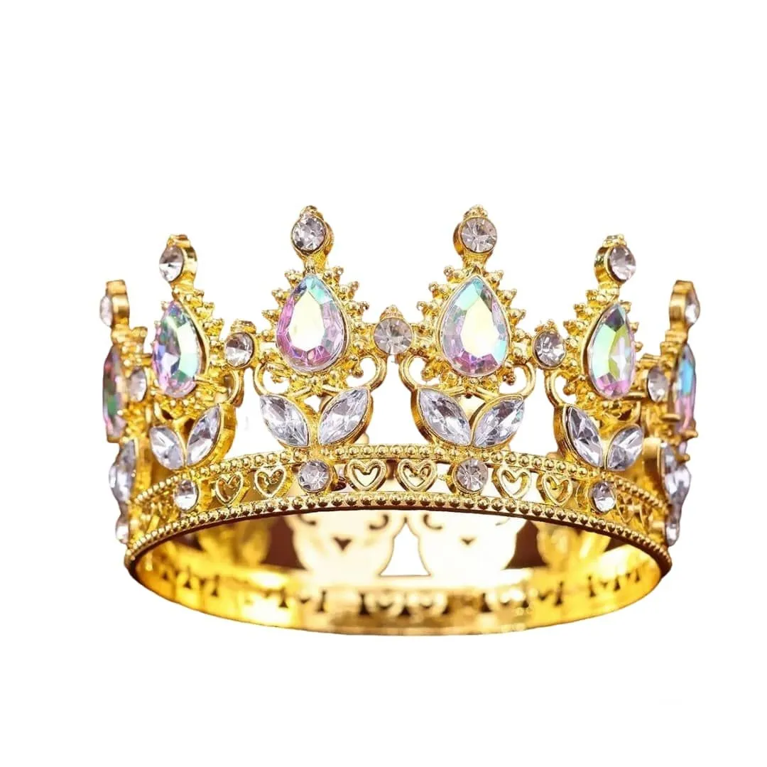 Mini Crown Cake Toppers, Queen Princess Little Crown Tiara With CrystaL