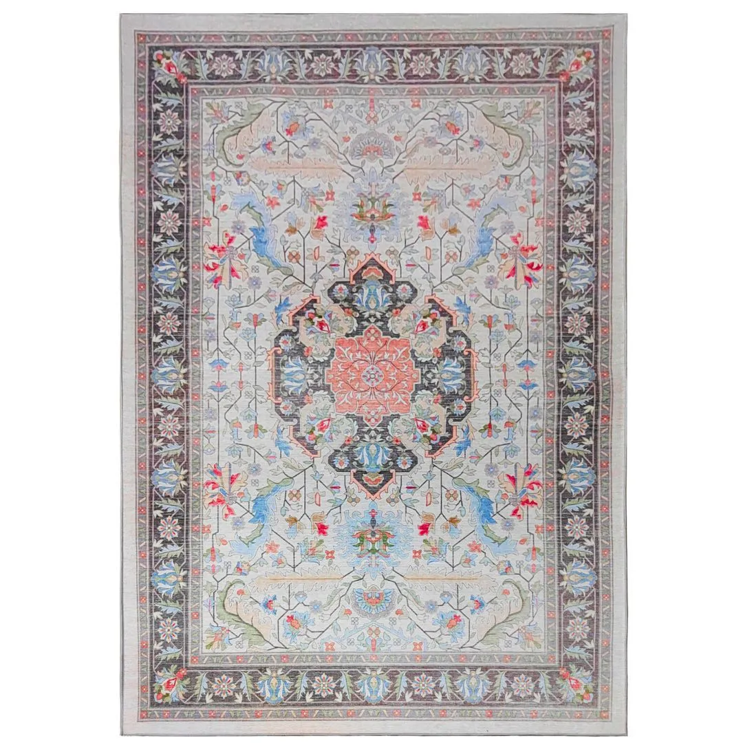Urban Thread Meru Style Area Rug - Floral & Pastels and Neutral Tones