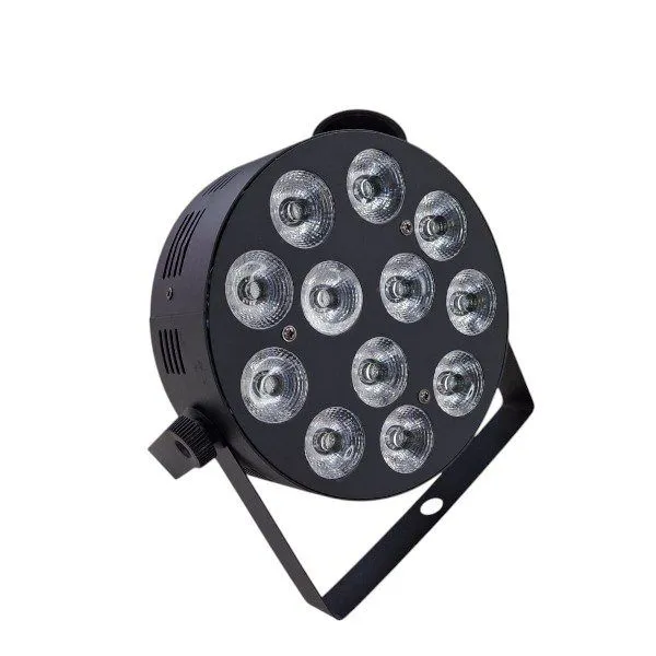 12-LED Metal Flat Par Party Light (RGBW)