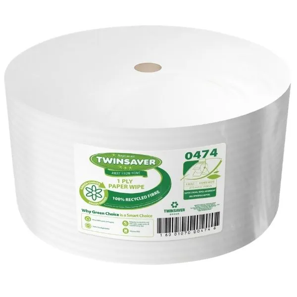 Twinsaver - Paper Towel / Paper Wipe Jumbo (1-Ply - 210mm x 1500m) - 1 Piece