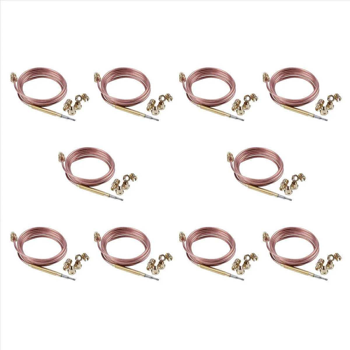 1500Mm Gas Stove Thermocouple Kit M6X0 75 With Overflow Nut (Five)