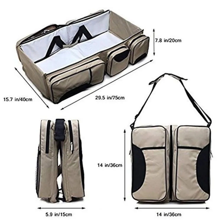 3 in 1 Portable Bassinet Diaper Change Station Bag