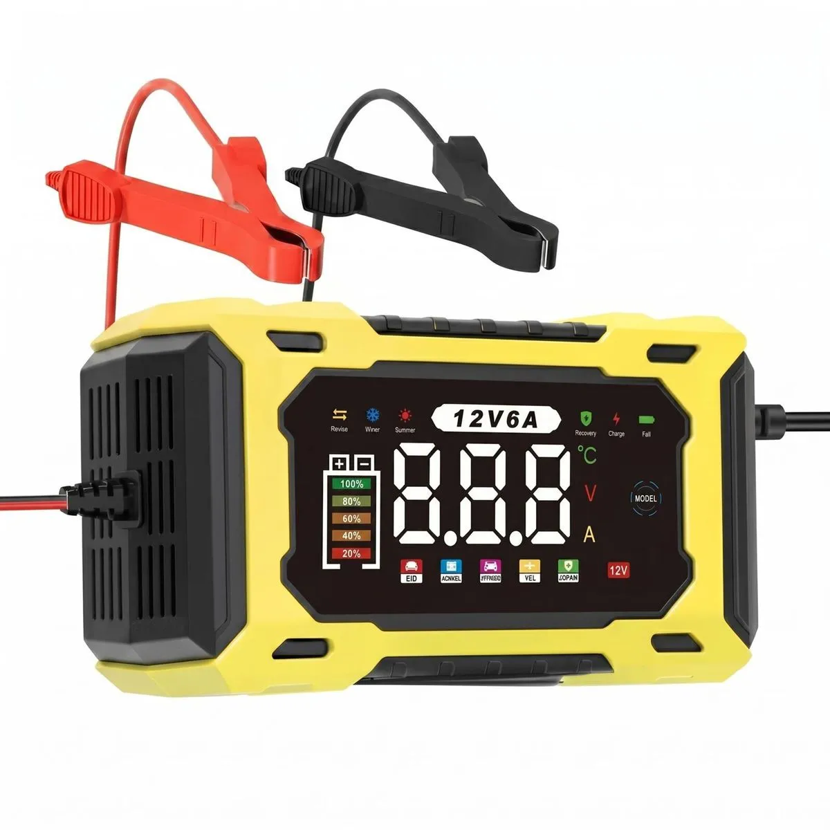 12V 6A Smart Car Battery Charger & Pulse Repair Maintainer