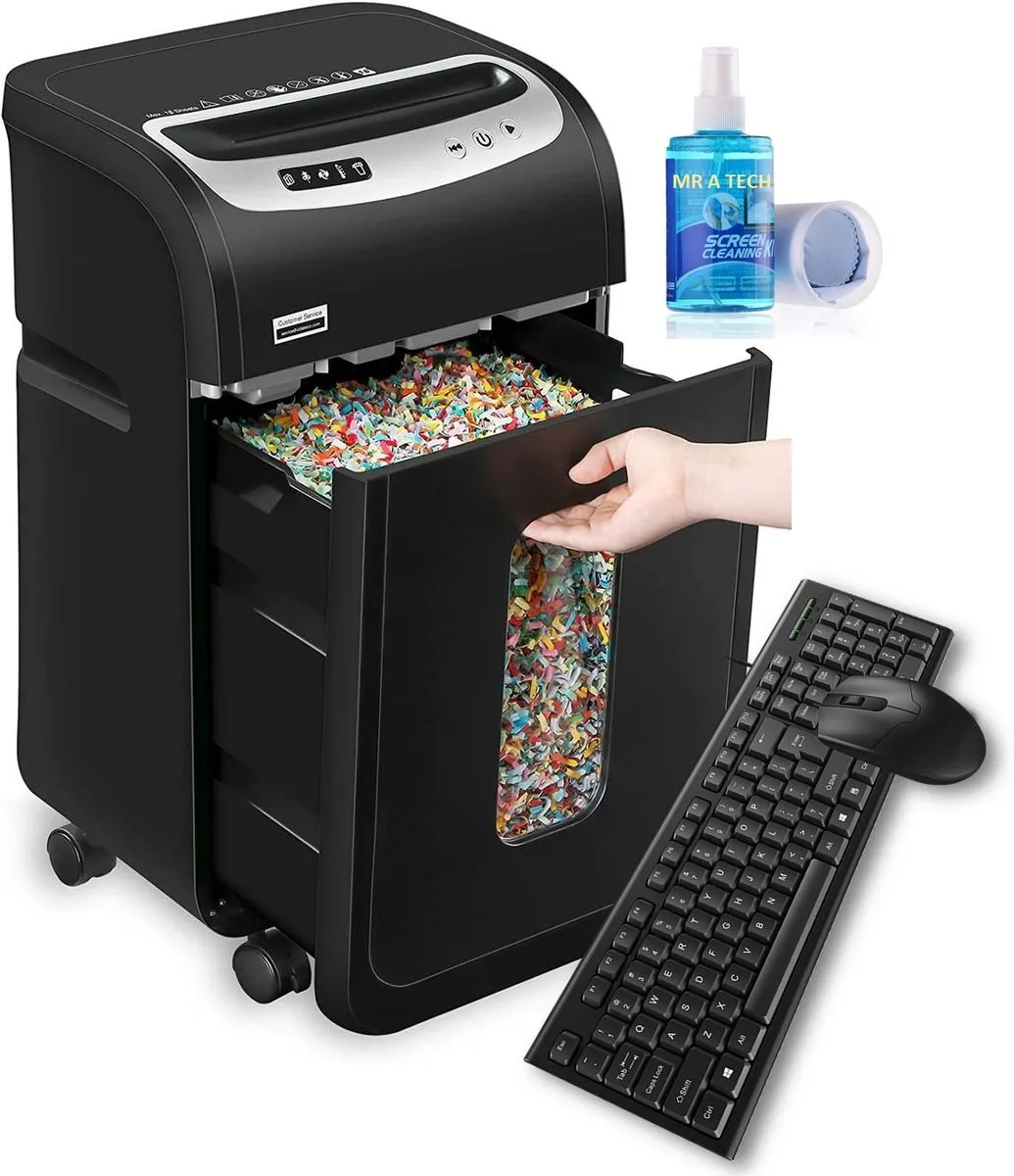 Paper Shredder 18-Sheet Cross-Cut heavy duty (P-4 Security level)