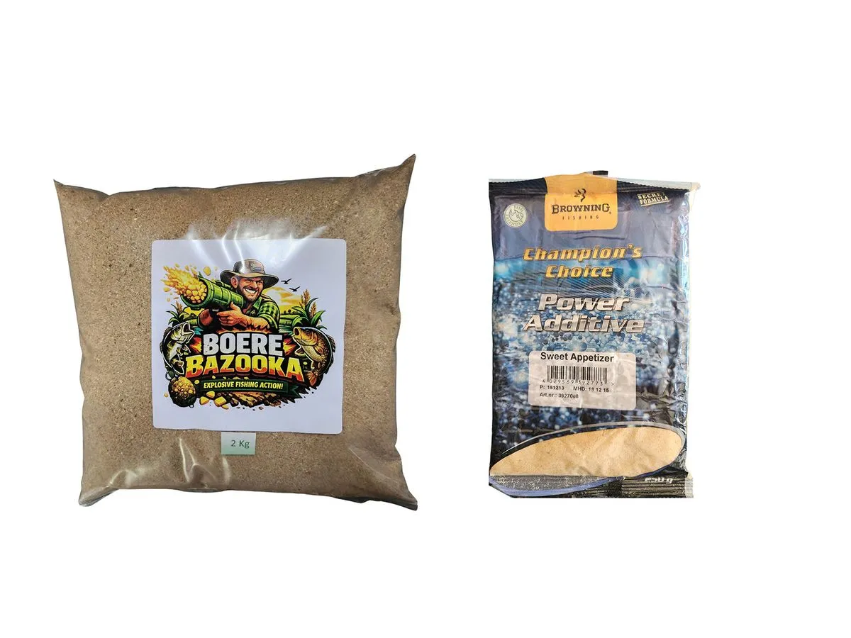 Combo 3 - Boere Bazooka GroundBait + Assorted Flavoured Powder