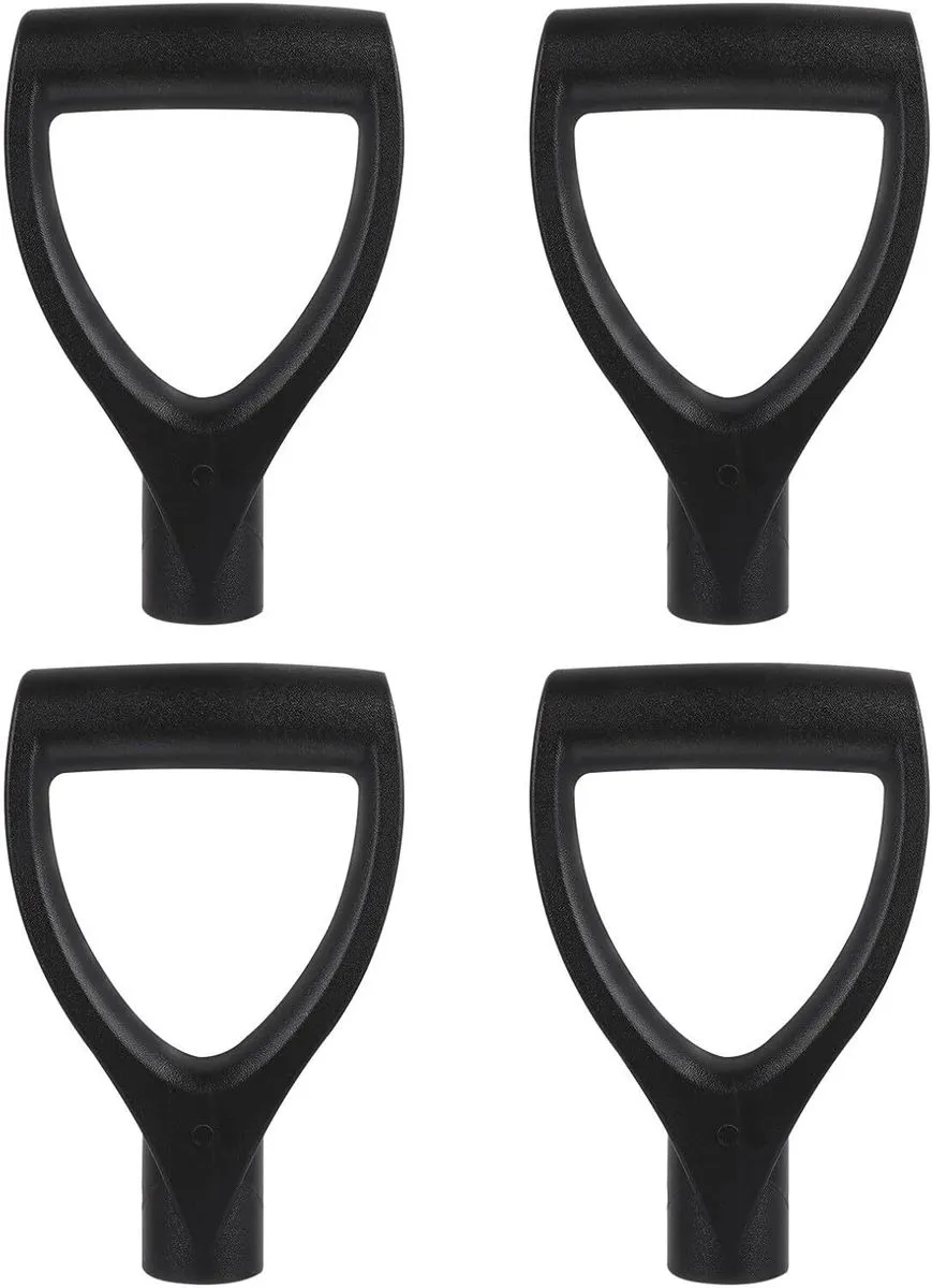 Sturdy Black PP D-Shape Replacement Handles for Snow Shovels & Gardening