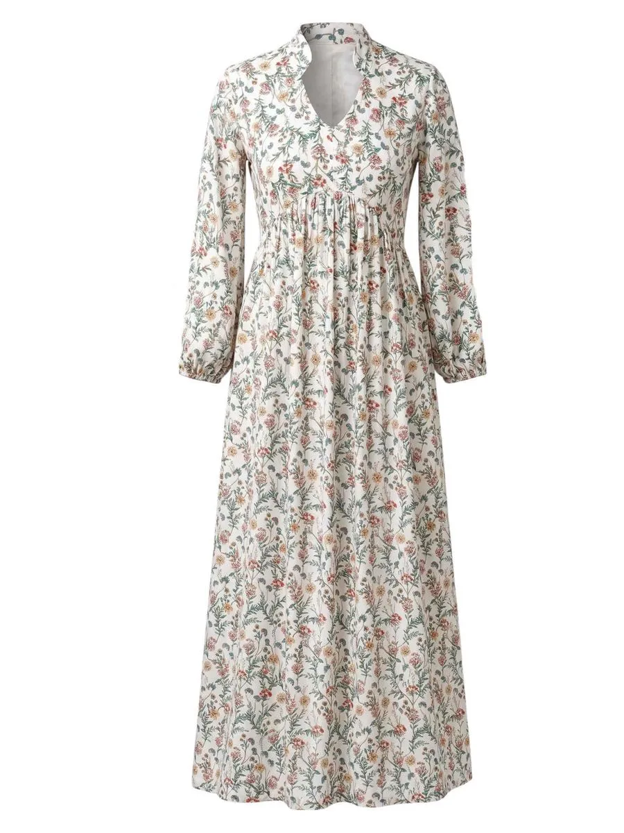 Floral Empire Waist Maxi Dress
