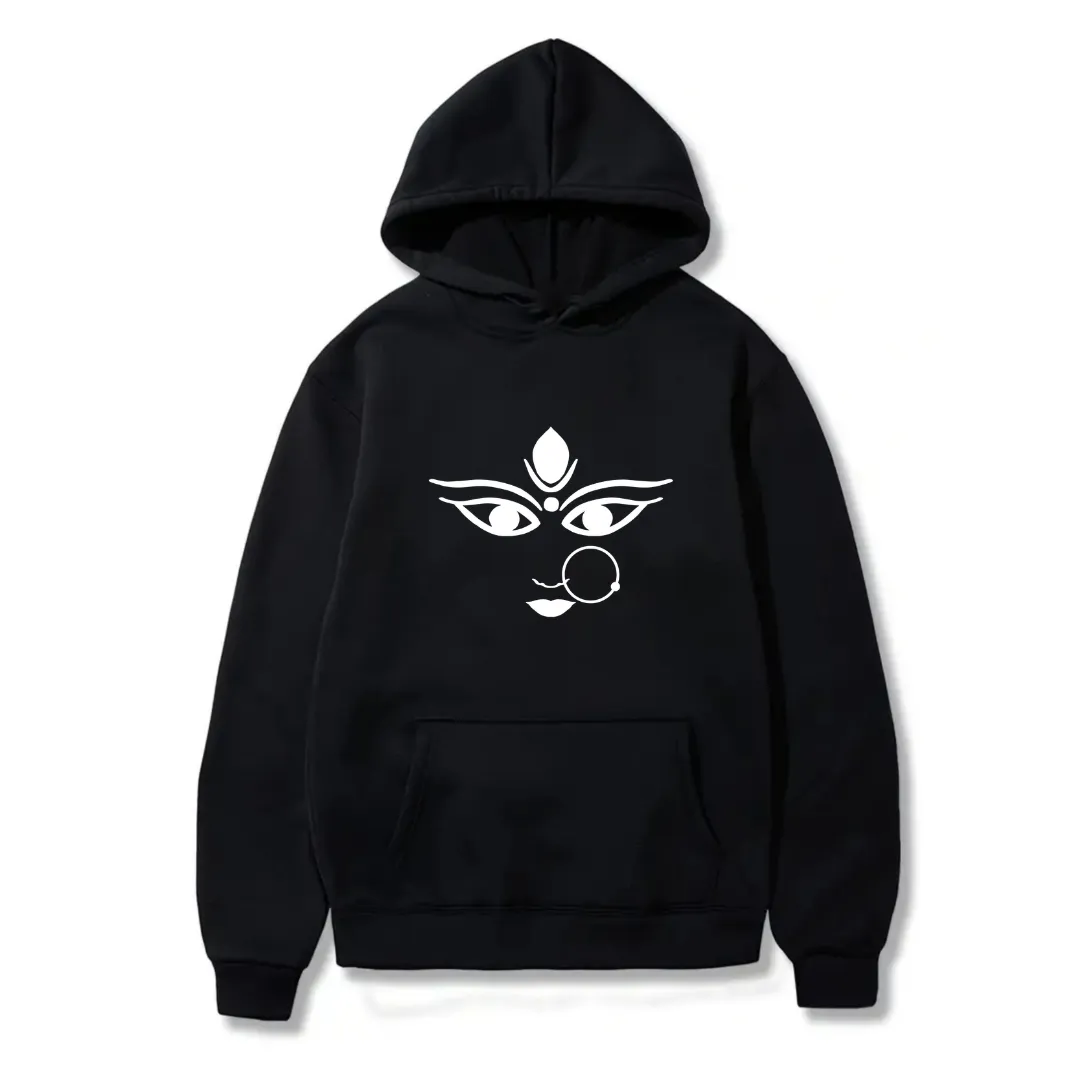 Katz Designs - Unisex Black Hoodie - Kali Eyes Nose Ring