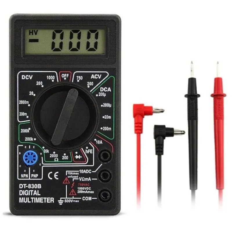 Digital Multimeter LCD AC/DC Voltage Current Resistance Tester