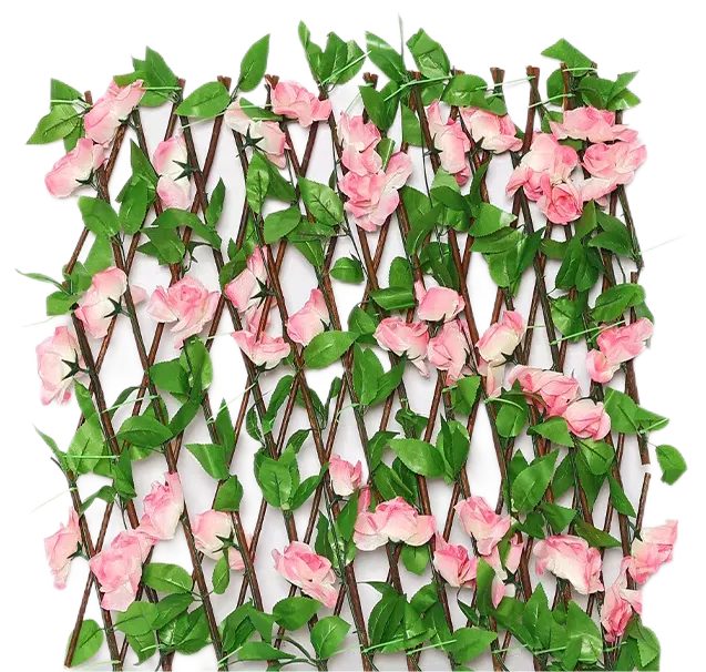1.2m Pink Rose Artificial Flower Wall - Pink