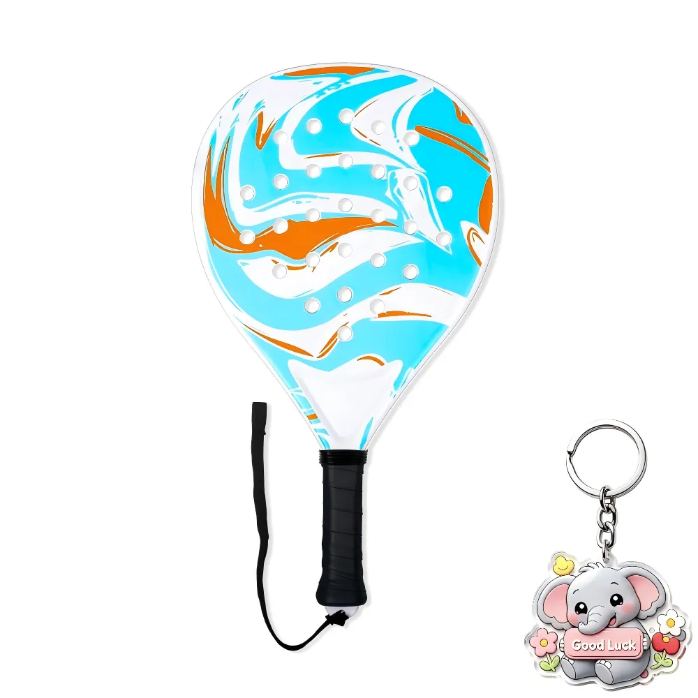 Lightweight Pickleball Paddle Racket with Wrist Strap - Blue