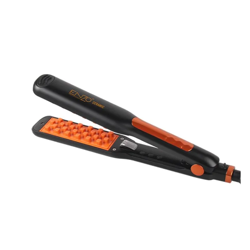 ENZO Professional Ceramic Crimp 980 Waffle Curling Iron - Black
