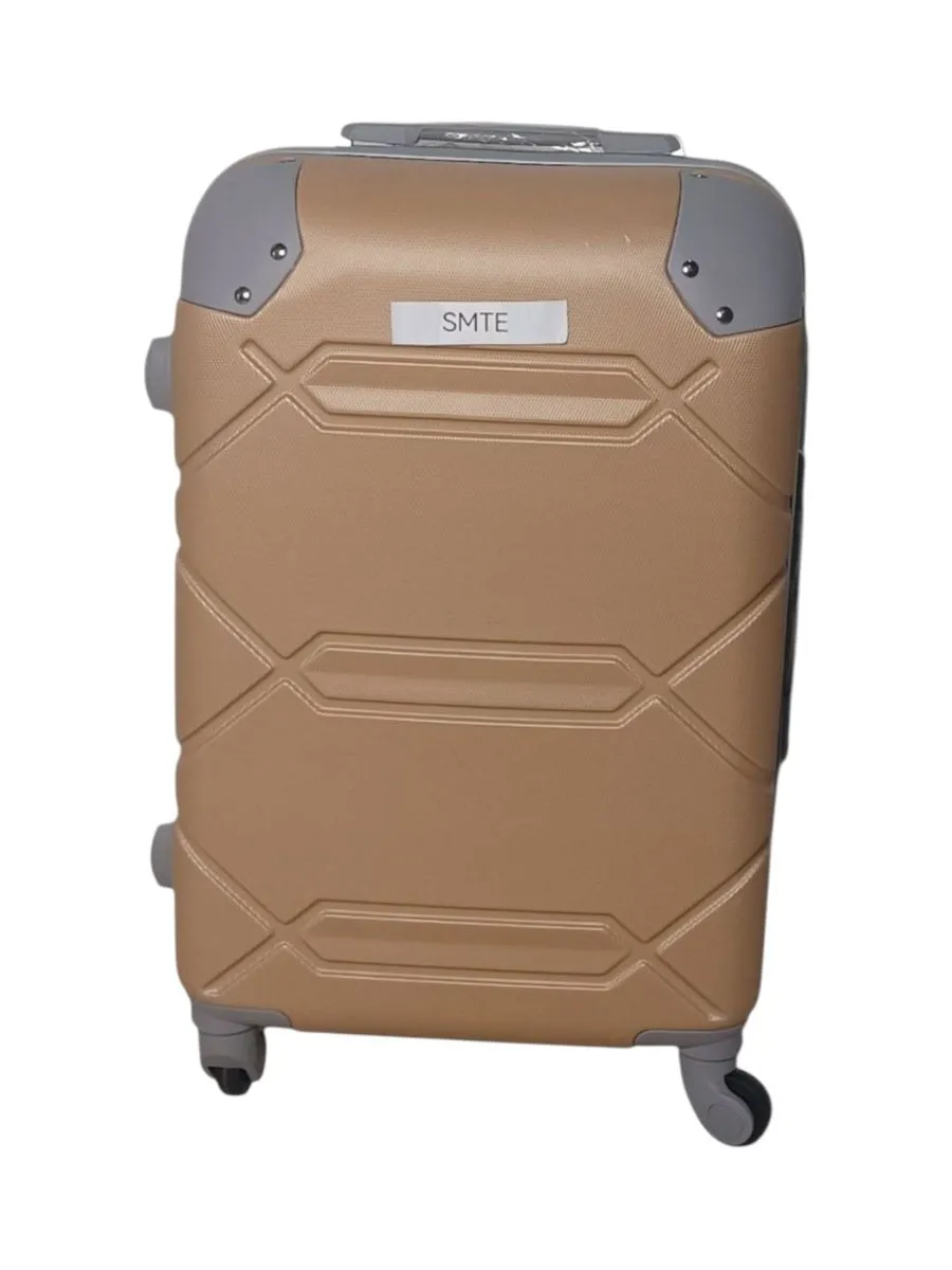 SMTE 23 Inch Hardshell Suitcase - Lightweight Gold Travel Luggage