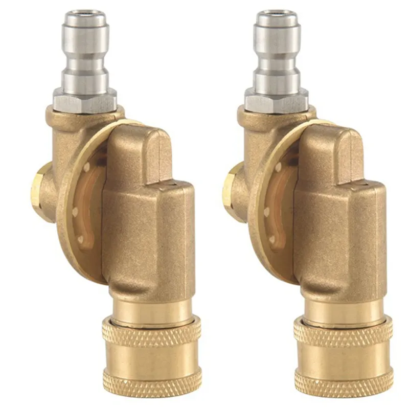 Pivoting Coupler for Pressure Washer Nozzle Gutter Cleaner Attachment