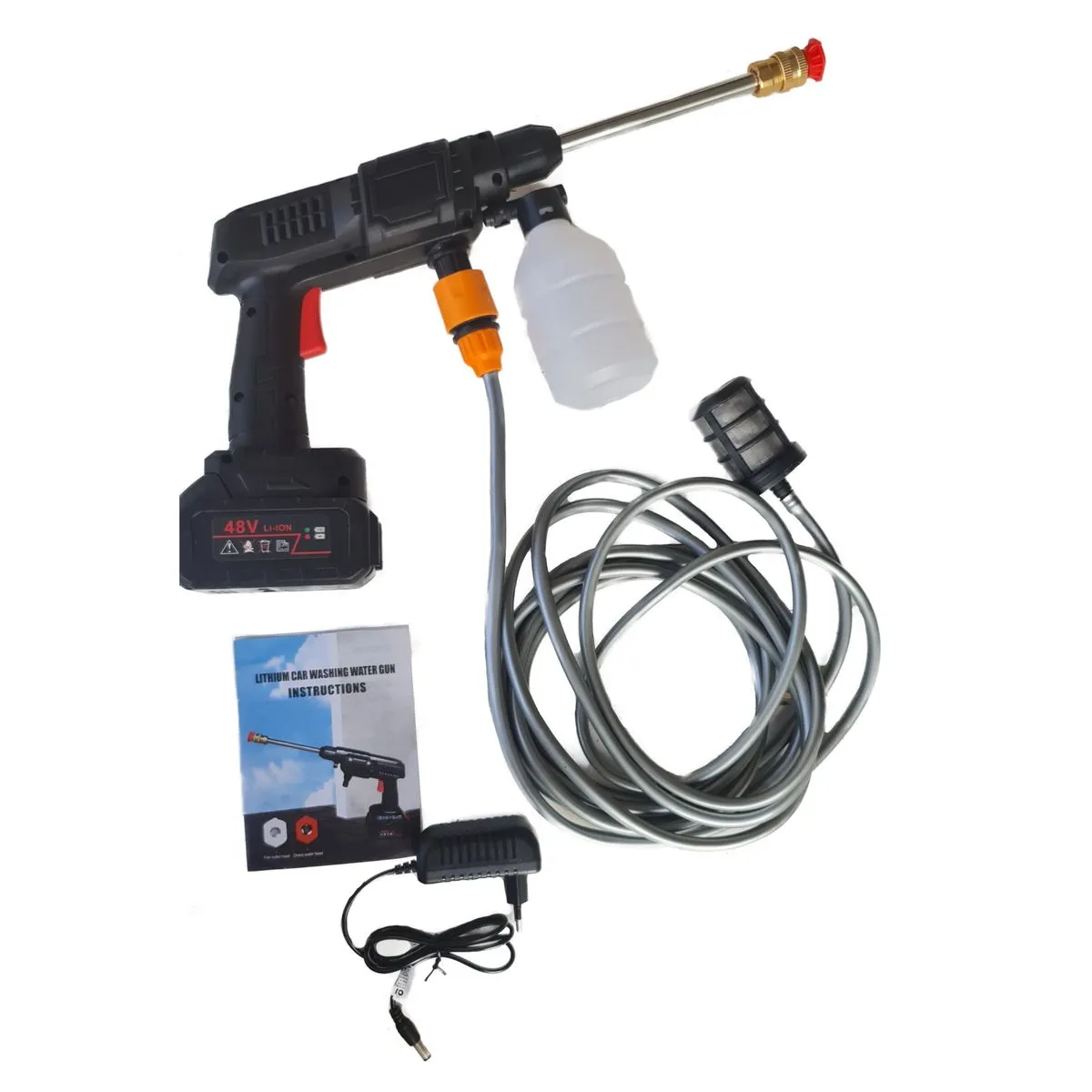 48V High-Pressure Water Sprayer - Black