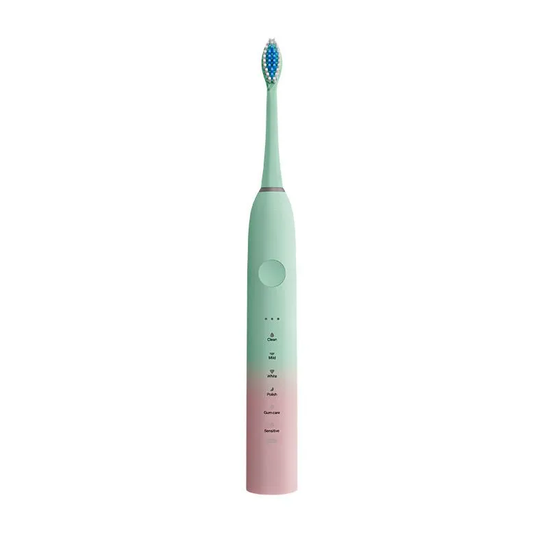 Adult Soft Bristle Electric Toothbrush 18 Modes Metal Shaft Rechargeable