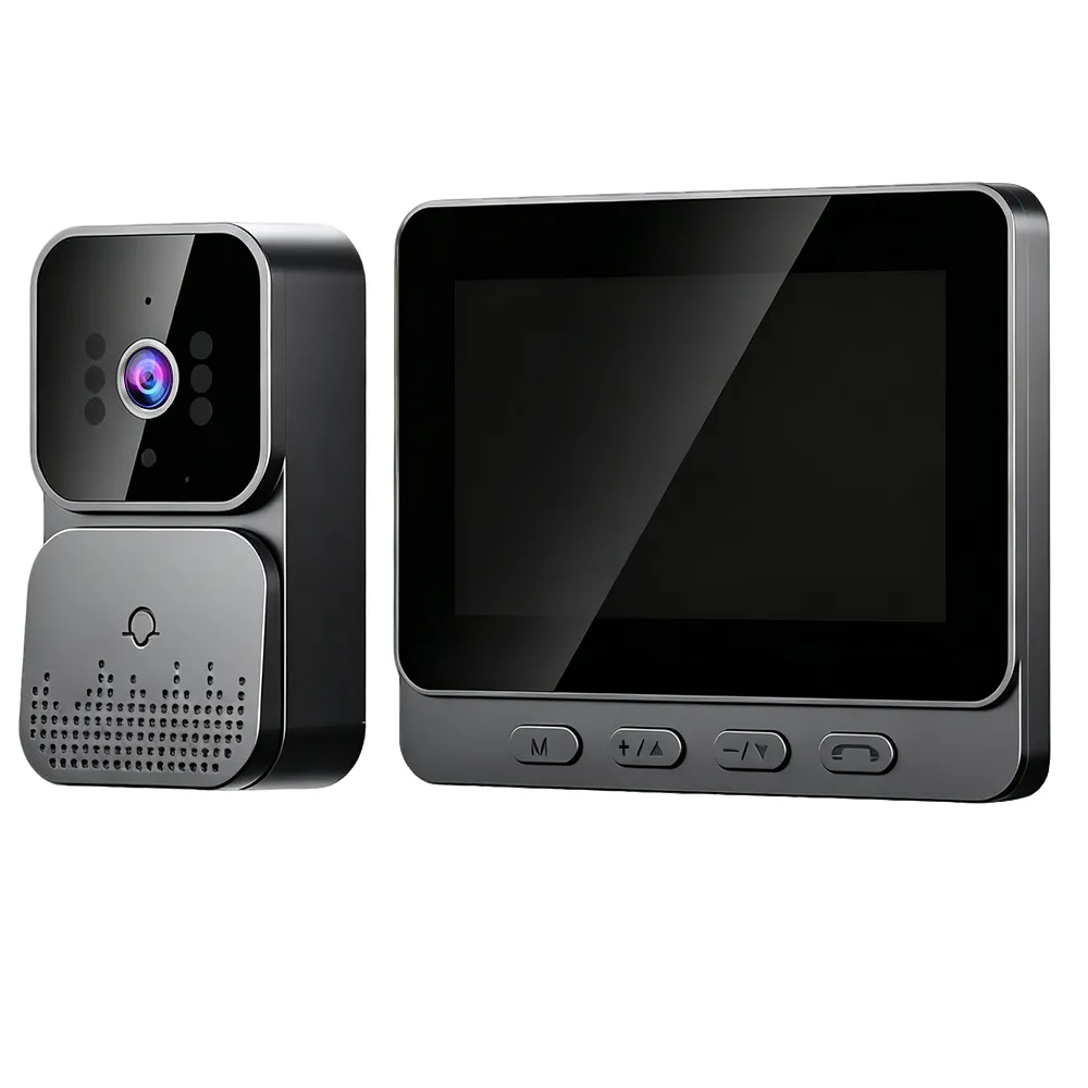 Wireless Video Doorbell, Video Intercom System, Two-Way Talk, 4.3" IPS