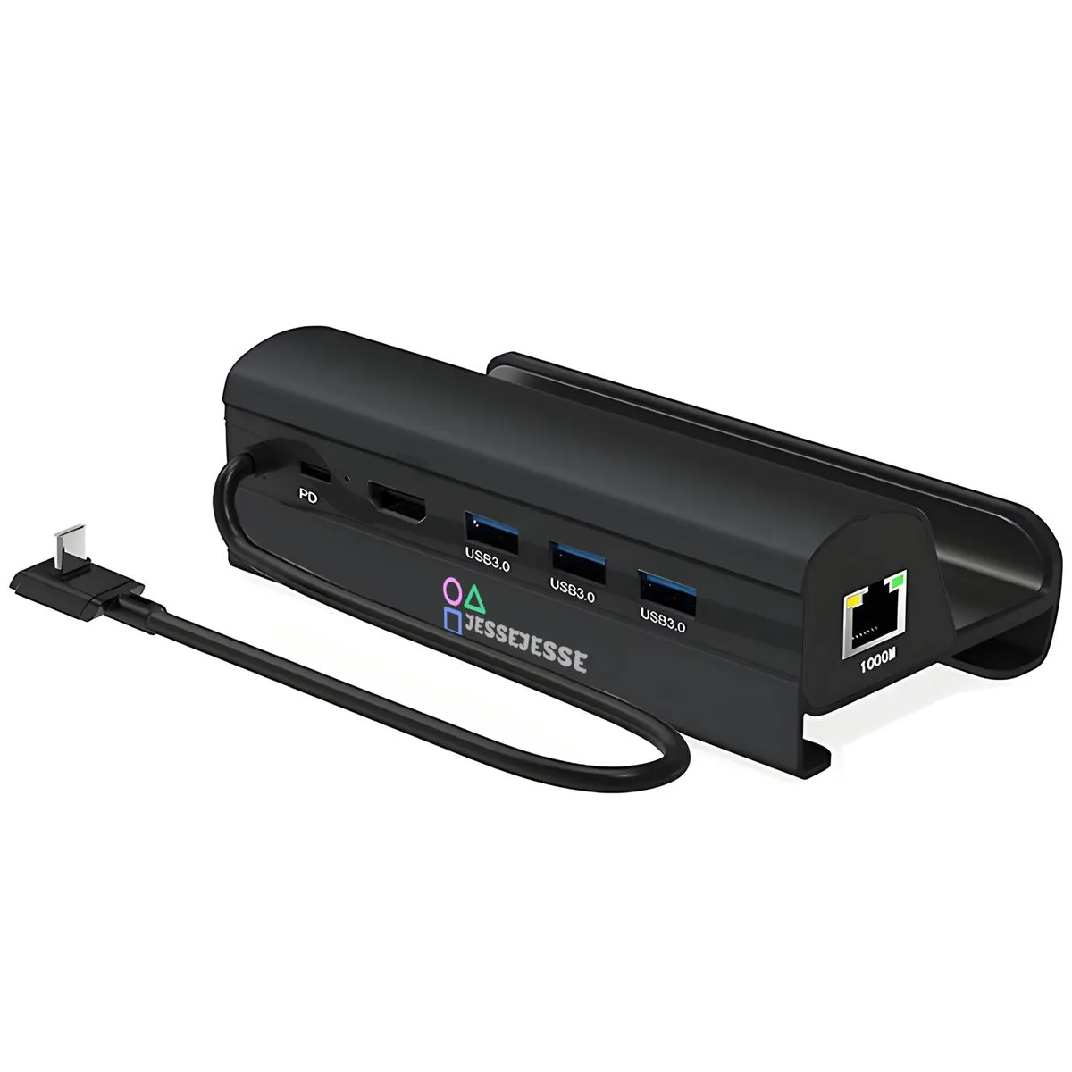 Alloy 6-in-1 USB-C Docking Station with 3 USB 3.0 Ports PD 60W & 4K HDMI - Black