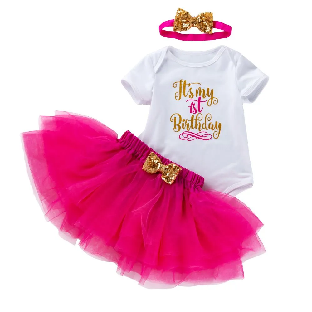Its My 1st Birthday Outfit - Dark Pink