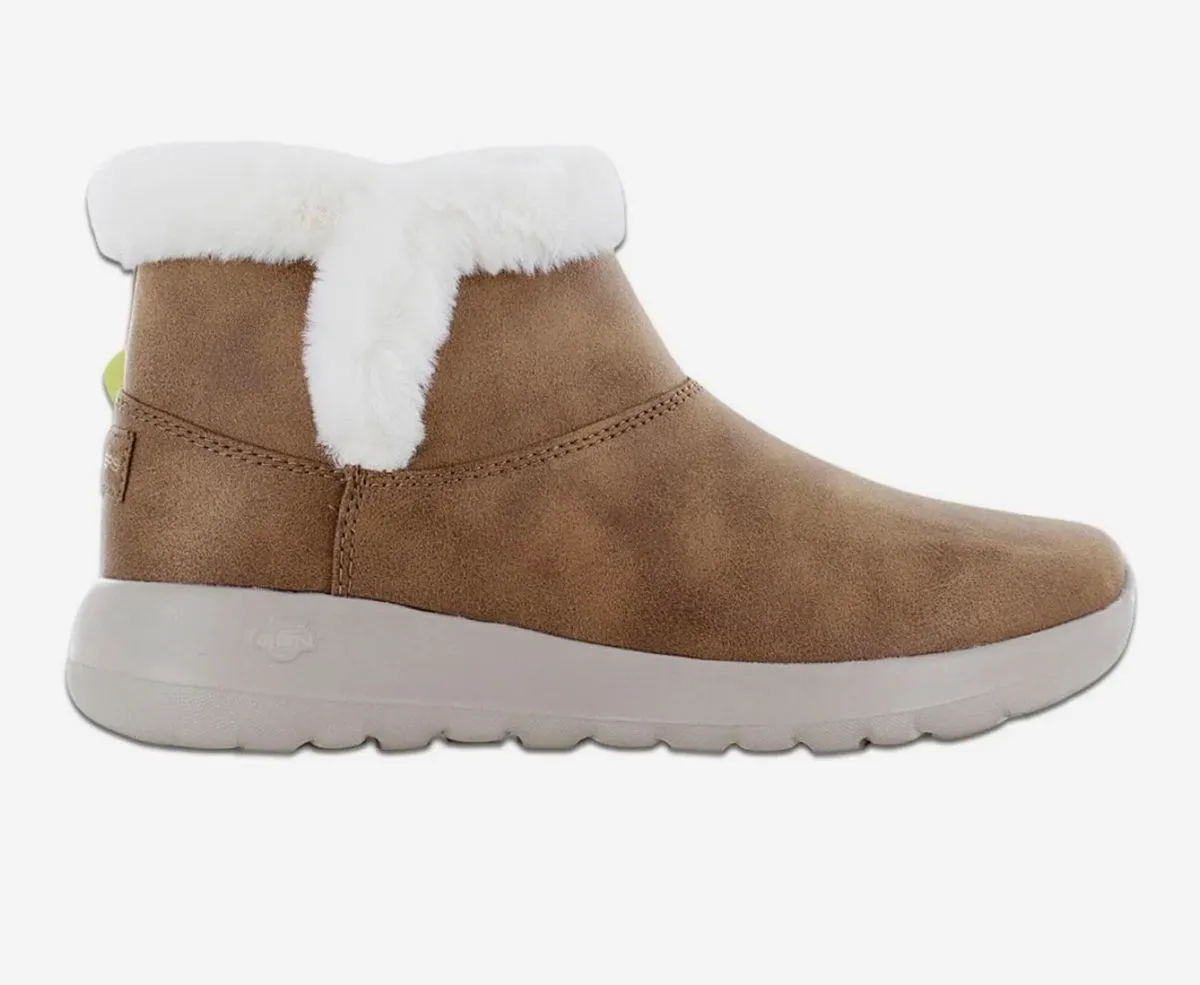 skechers - Women Chestnut Round Toe Rubber Sole Boots