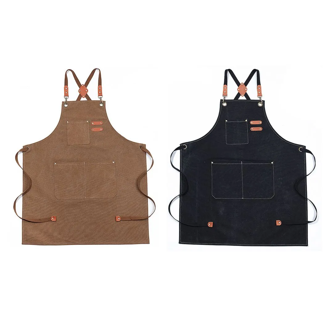 Waterproof Cotton Cooking Kitchen Apron for Men/Women/Chef - Set of 2