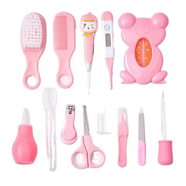 Synergy360 Baby and Child Healthcare and Grooming Kit - 13-Piece Set - Pink