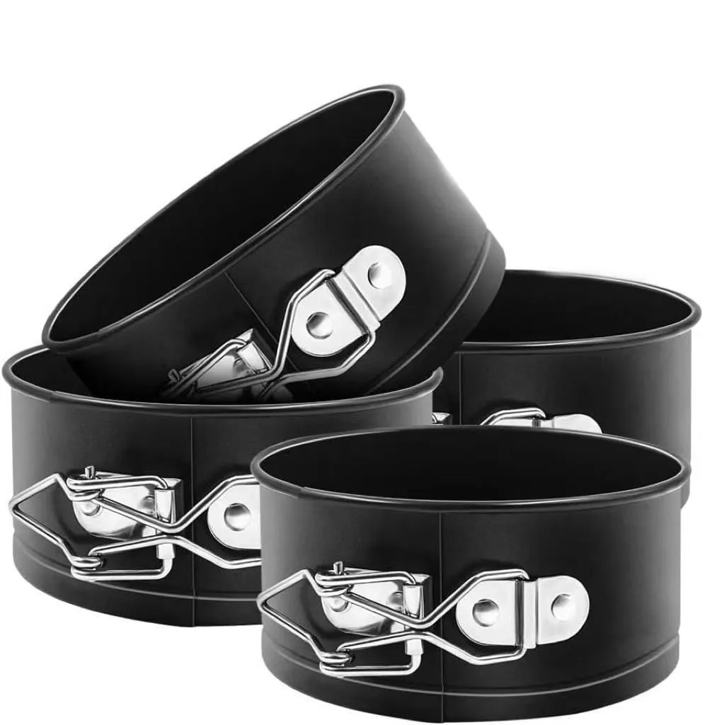 Springform Pan Set, 4Piece Mini Cheesecake Pans 4-Inch Non-Stick Leak-Proof