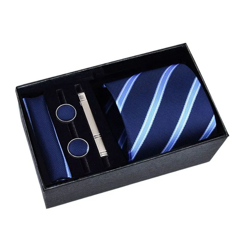 Men's business formal wear striped tie five-piece suit