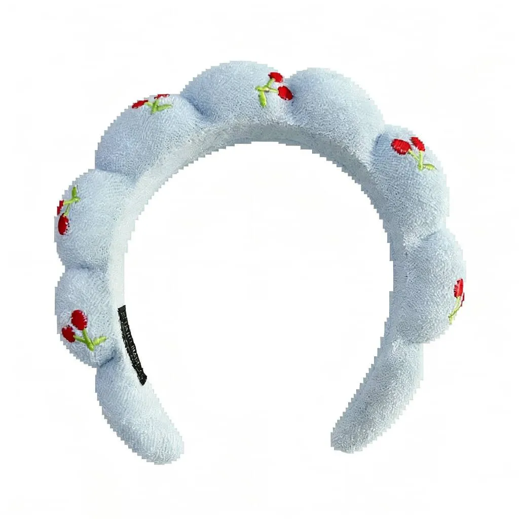 Skincare Headband, Spa Headbands for Face Washing, Soft Makeup Headband - Blue