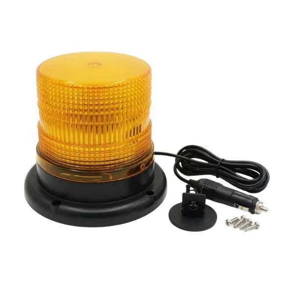 Yellow Rotating Warning Beacon Light - Emergency Strobe Lamp