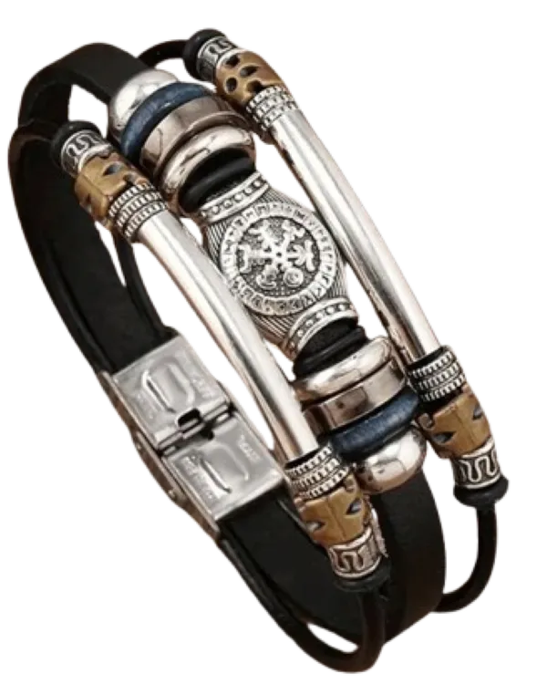 Mens Vintage PU Leather Bracelet