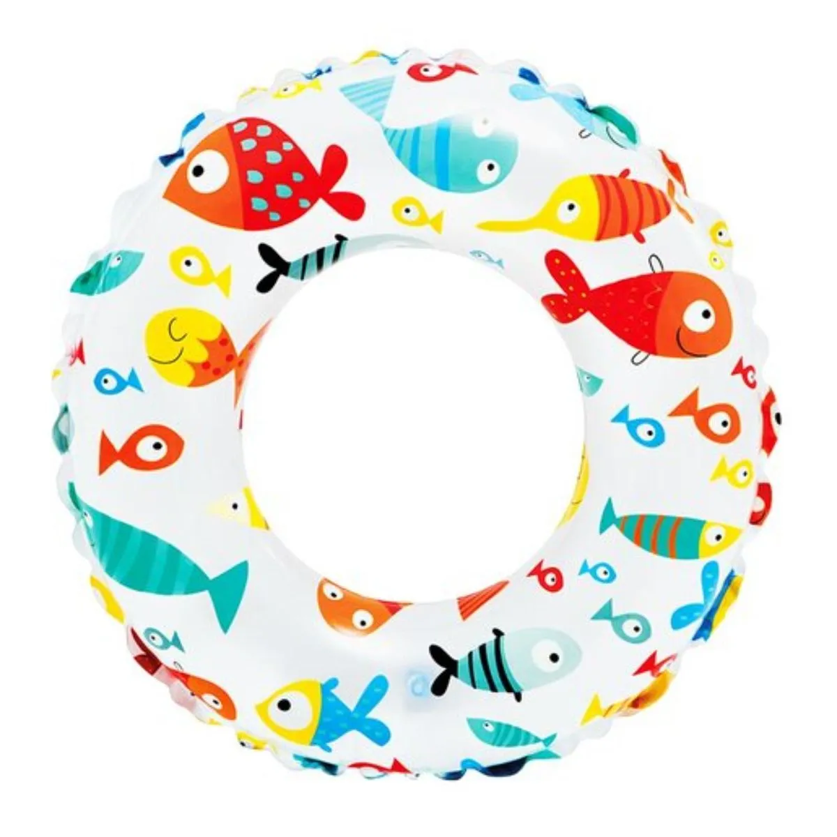 Intex 61 cm Swim Ring - Lively Print Colours for Kids - Blue