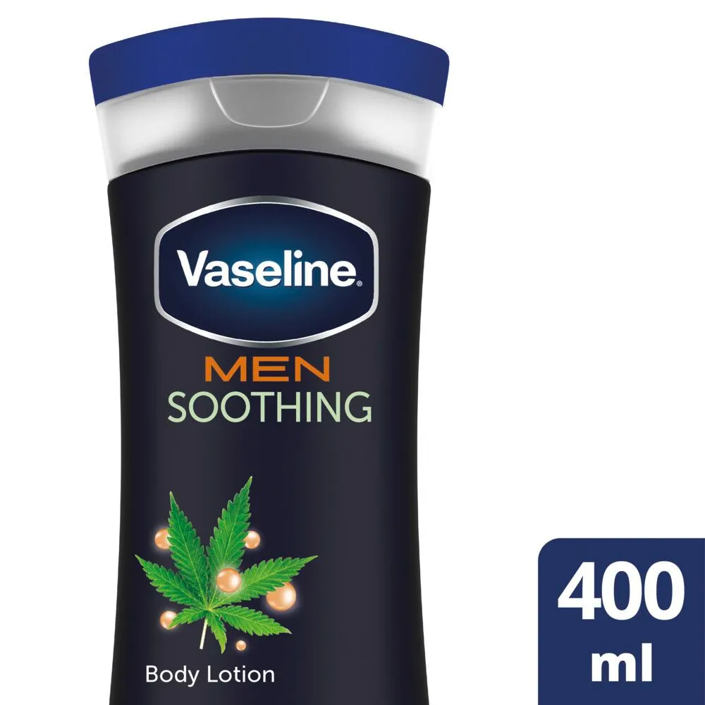 Vaseline MEN Hemp Seed Oil Soothing Body Lotion for Sensitive Skin 400ml