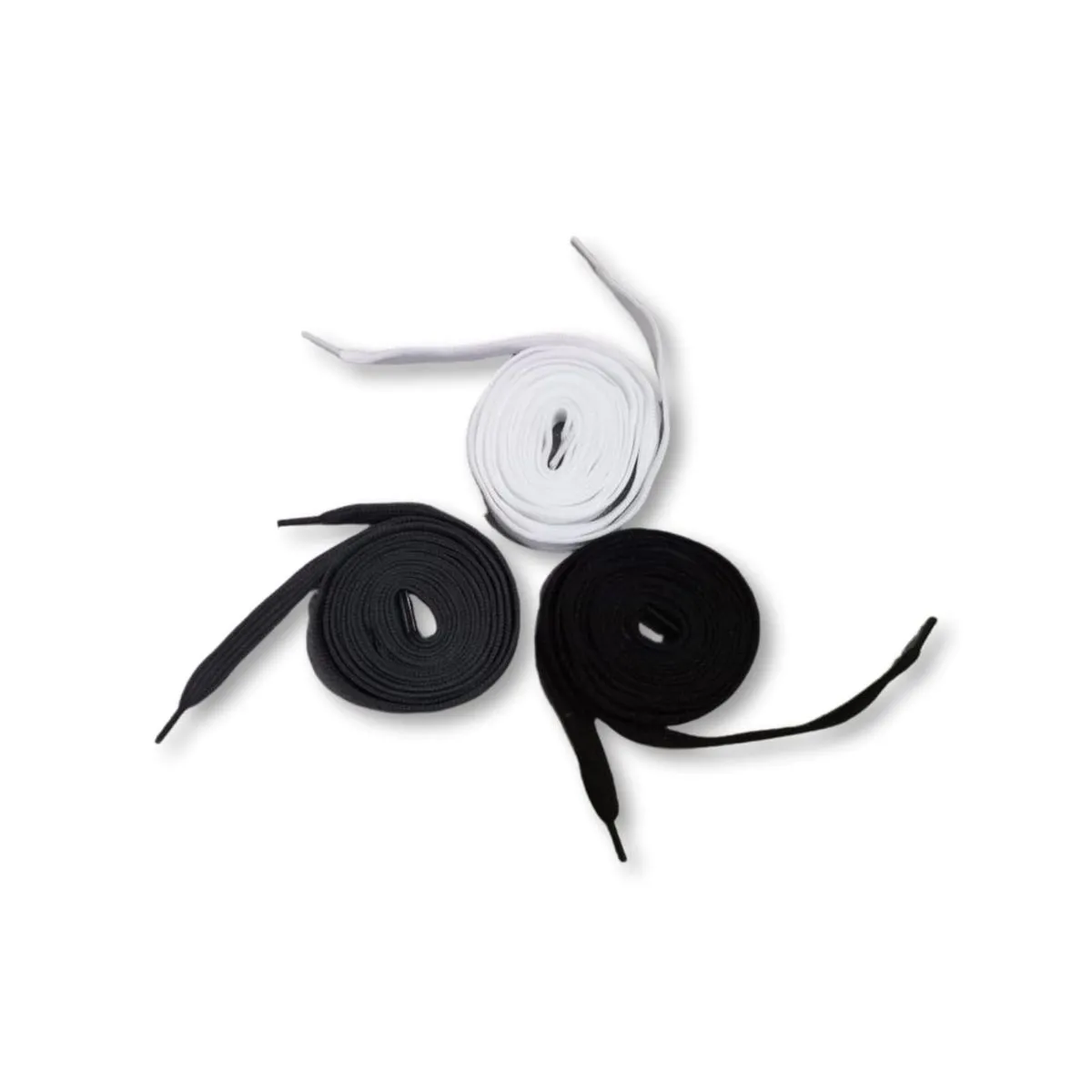 High Quality Shoe Laces -Grey/ Black & White-3 Pairs - black, white & grey