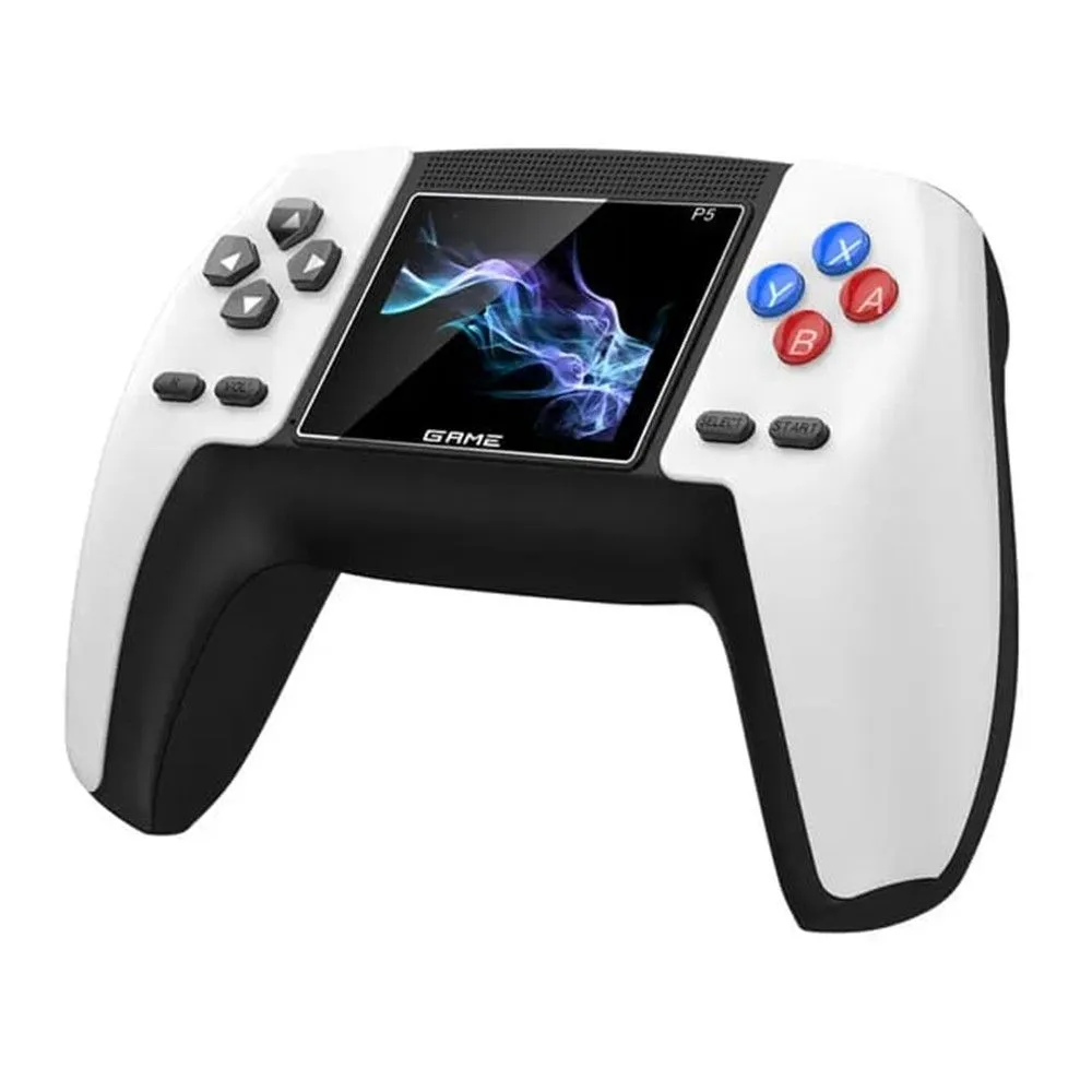 Retro Handheld Game Console with 520 Games - White - Black and White