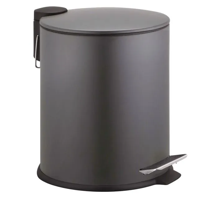 Round Step Trash Can Dust Bin 5L - Matt Grey
