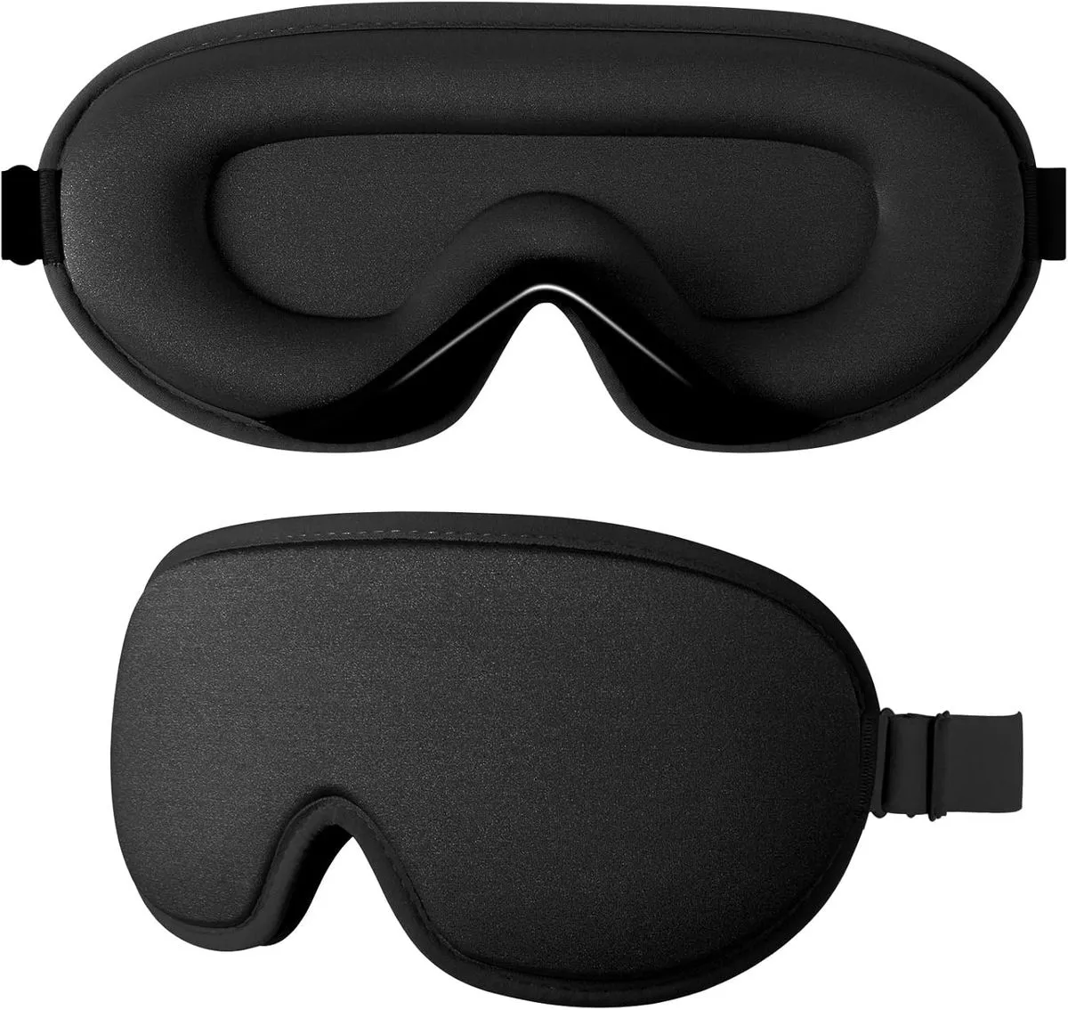 3D Full Light Block Sleep Mask For Side Sleepers Black